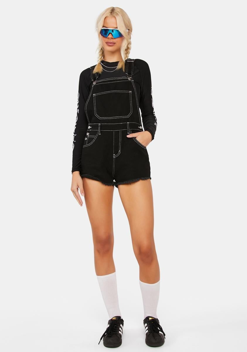 Dungaree Denim Romper sold by Dolls Kill product image thumbnail 3