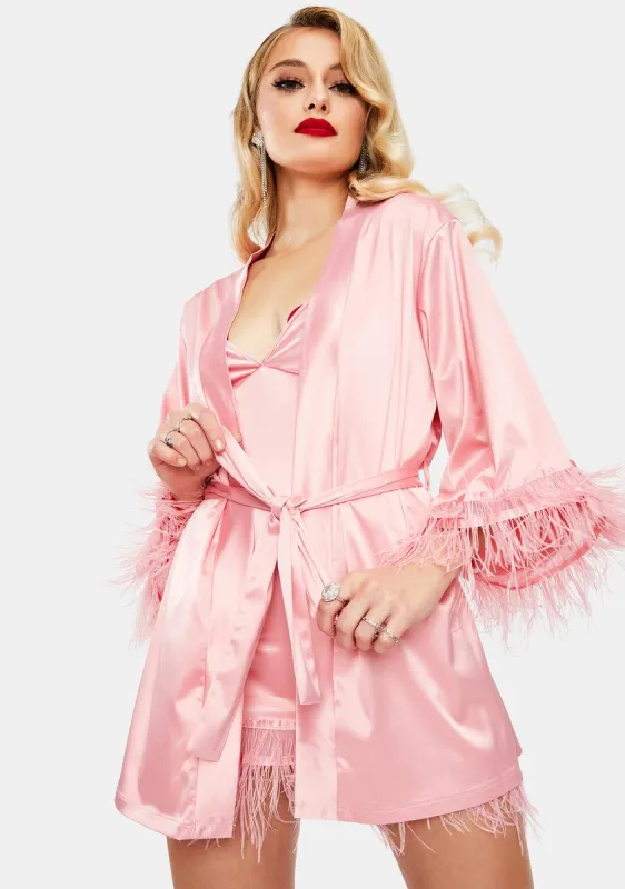 Sweet Naughty Nightmare Satin Robe sold by Dolls Kill