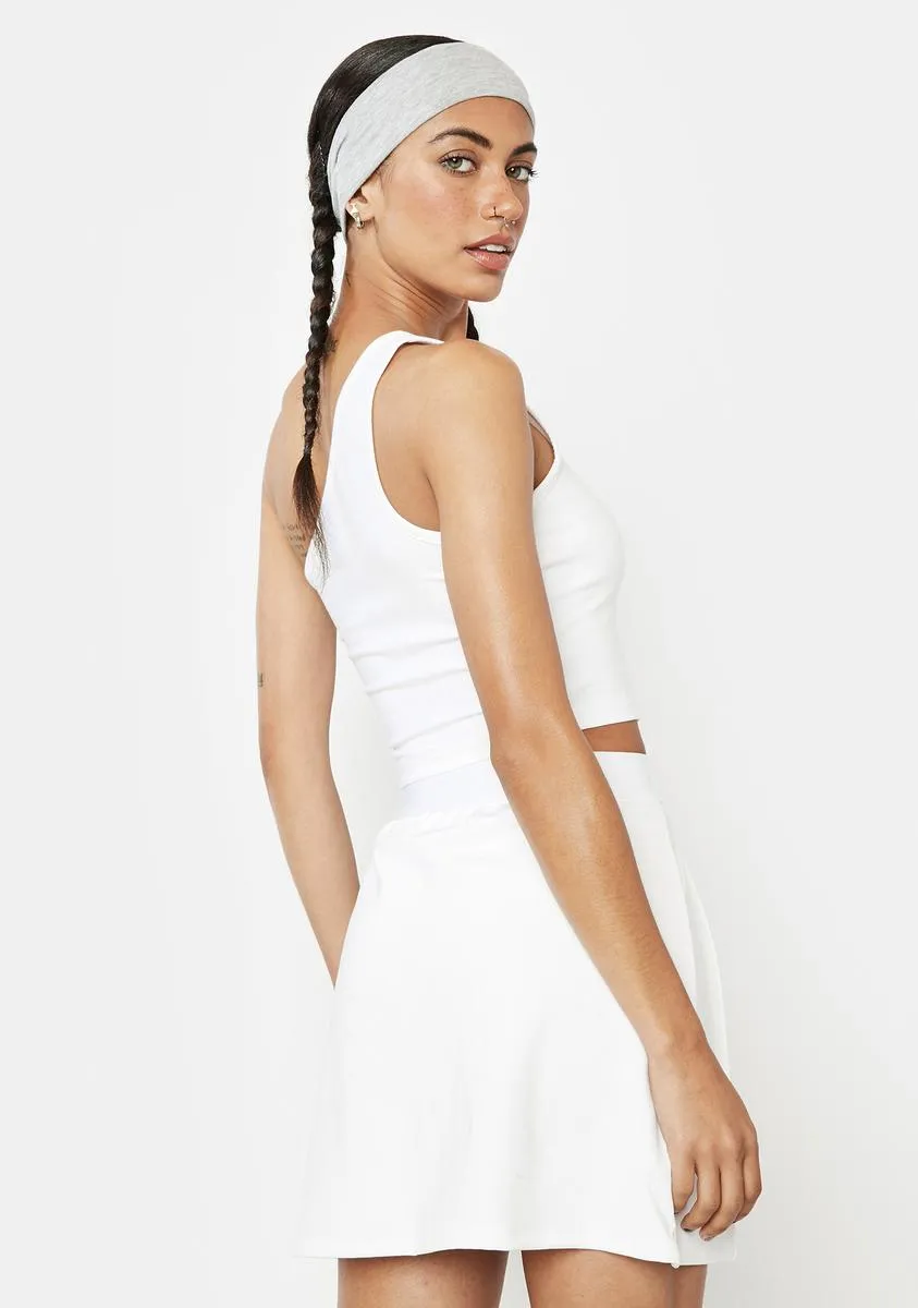 White Classics Asymmetrical Mini Skirt sold by Dolls Kill product image thumbnail 4