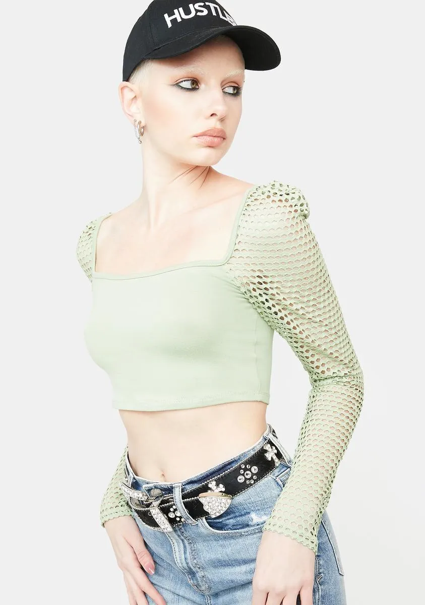 Not Amused Long Sleeve Crop Top sold by Dolls Kill product image thumbnail 2