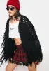 Noir Acknowledge It Crochet Cardigan sold by Dolls Kill