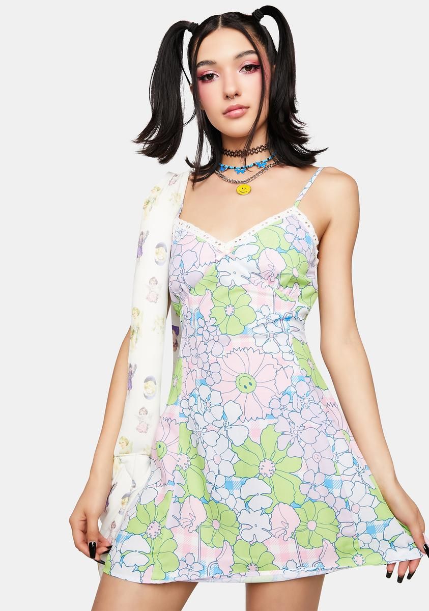 Gingham Floral Dress sold by Dolls Kill product image thumbnail 2