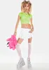 Neon Love Mesh Crop Tee sold by Dolls Kill