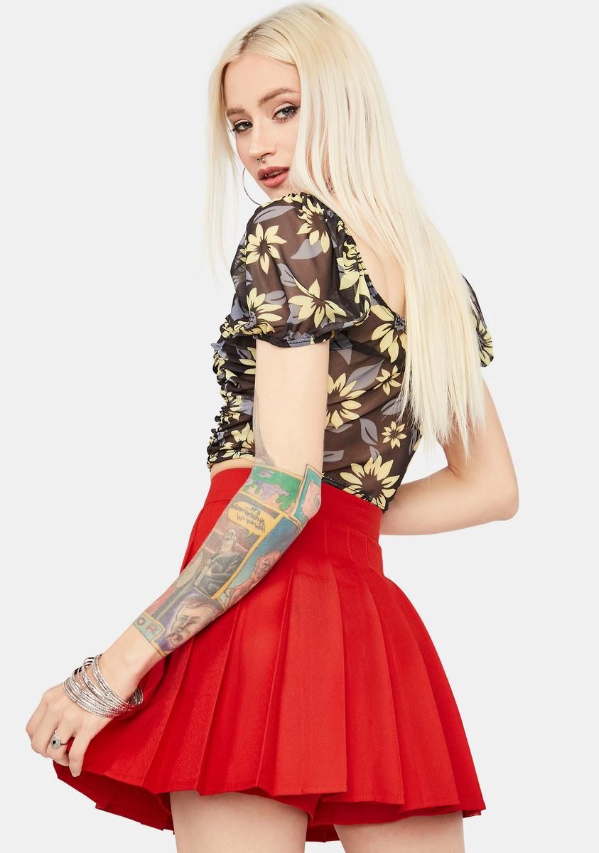 Scarlet Just Like Candy Pleated Skirt sold by Dolls Kill product image thumbnail 4