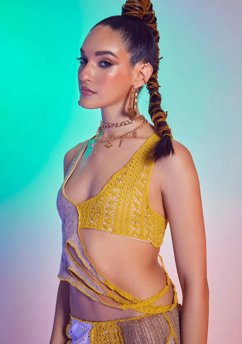 Knit Mix Cut Out Cami Top sold by Dolls Kill product image thumbnail 2