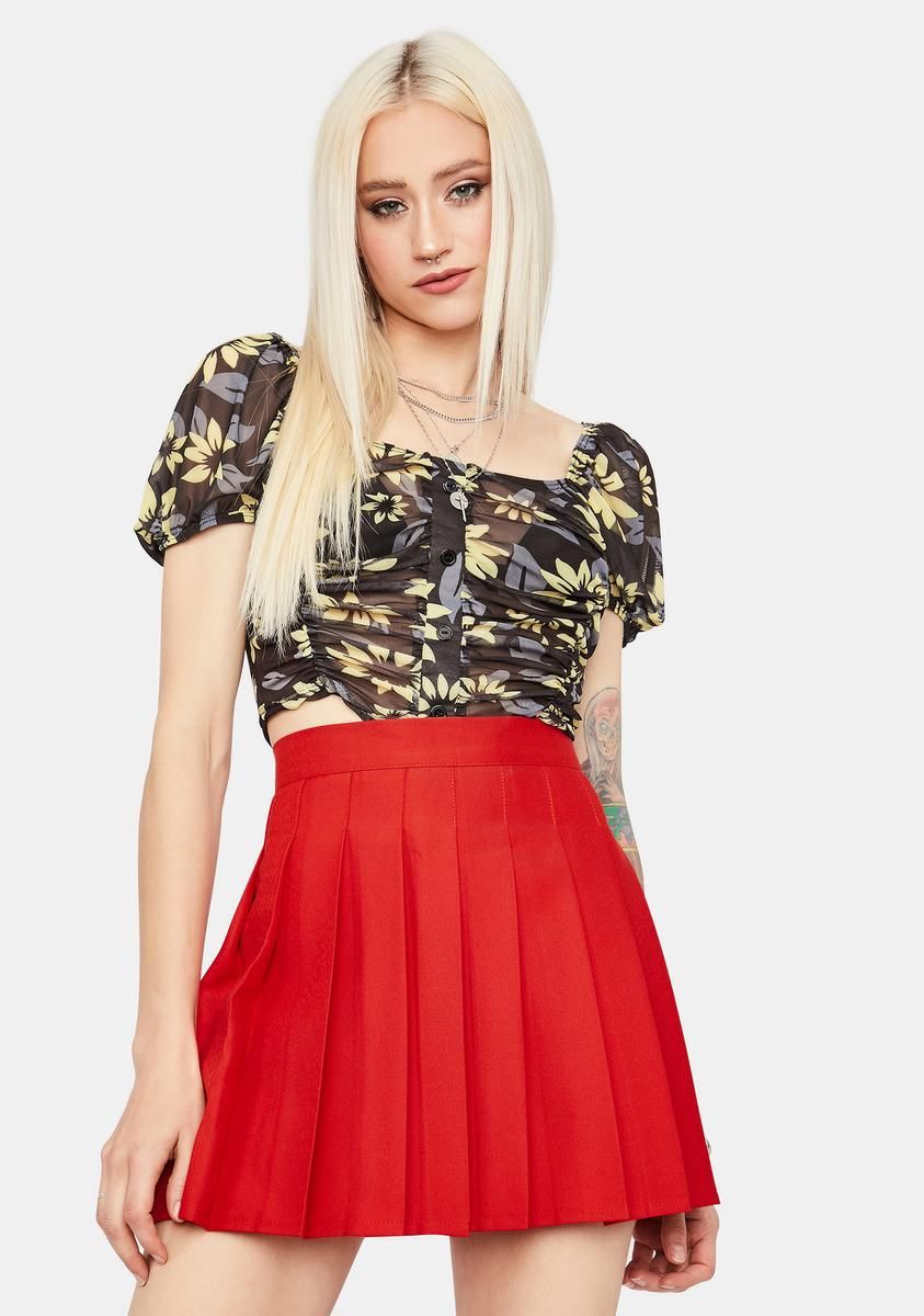 Scarlet Just Like Candy Pleated Skirt sold by Dolls Kill product image thumbnail 2