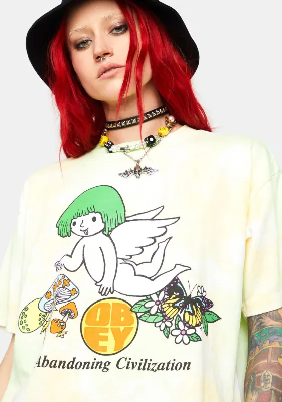 Abandoning Civilization Tie-Dye Tee sold by Dolls Kill