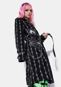 No Squares Allowed Barbed Wire Trench Coat sold by Dolls Kill