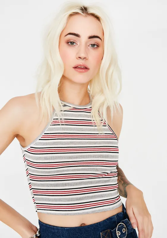 Ready Or Not Striped Top sold by Dolls Kill