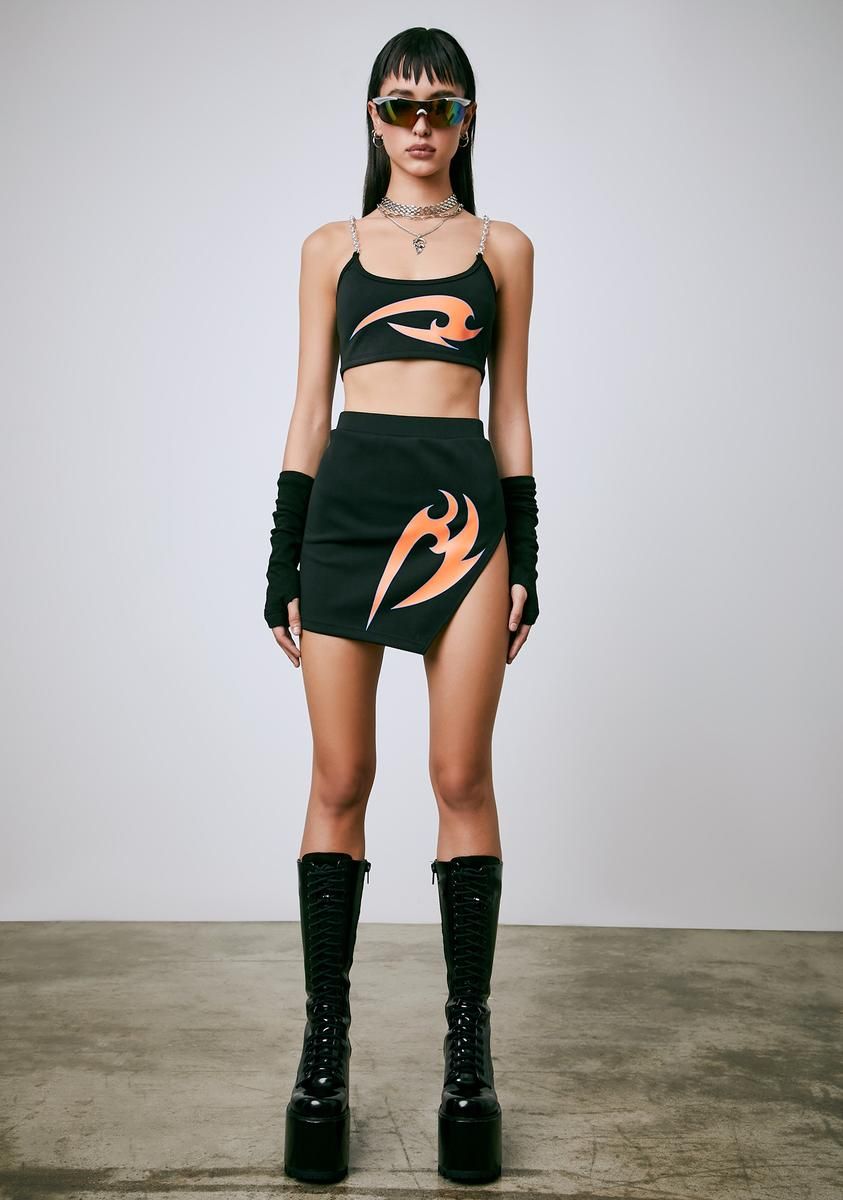 Razor Sharp Graphic Skirt Set sold by Dolls Kill product image thumbnail 3