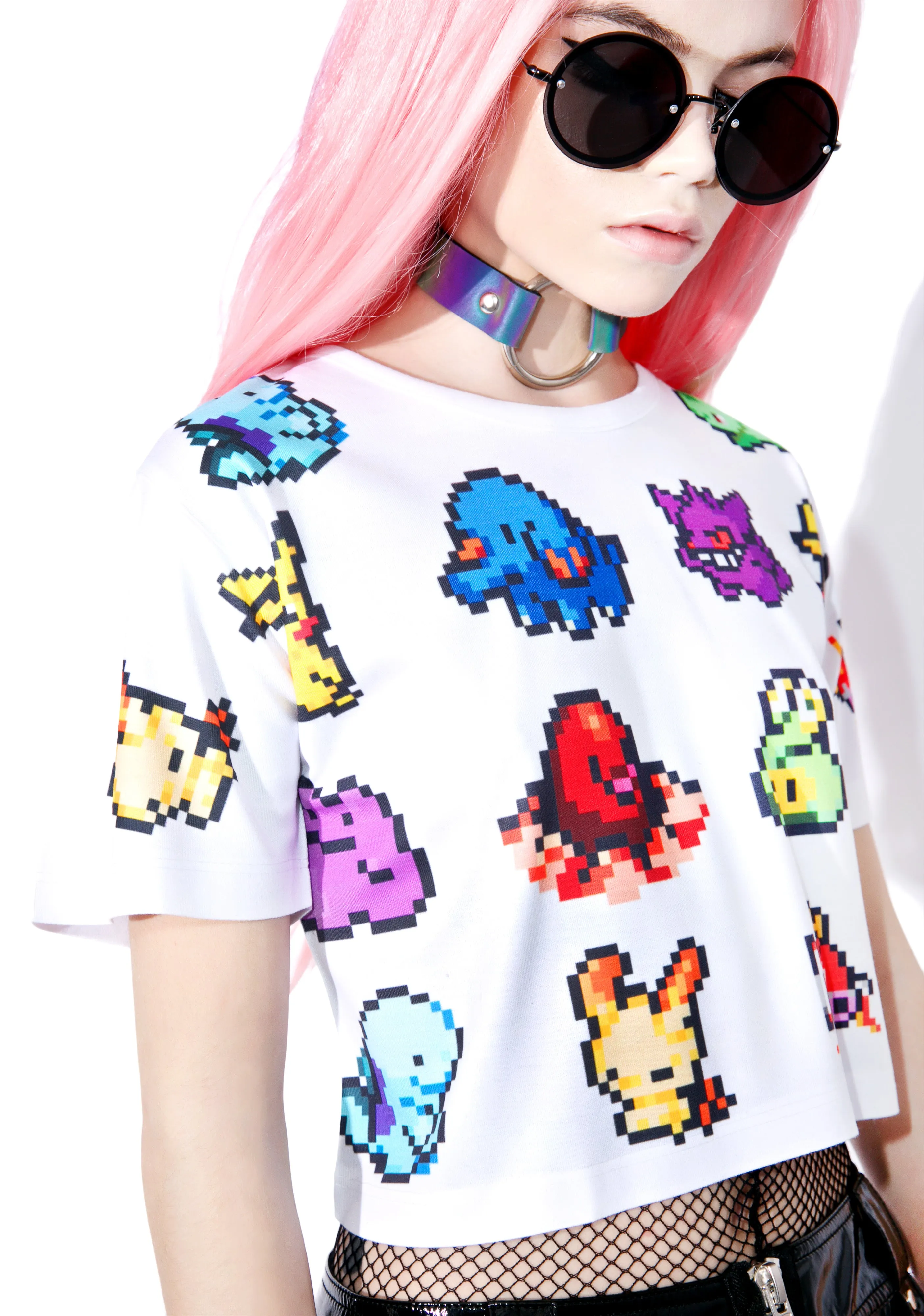 Catch 'Em BB Crop Tee sold by Dolls Kill product image thumbnail 2