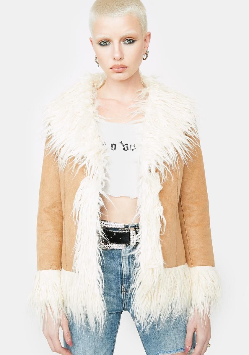 Almost Famous Faux Fur Jacket sold by Dolls Kill