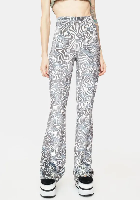 Becky Printed Flare Pants sold by Dolls Kill
