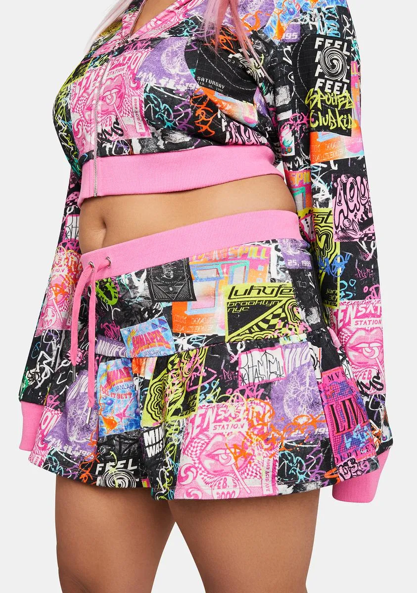 Plus Paint The Town Mini Skirt sold by Dolls Kill