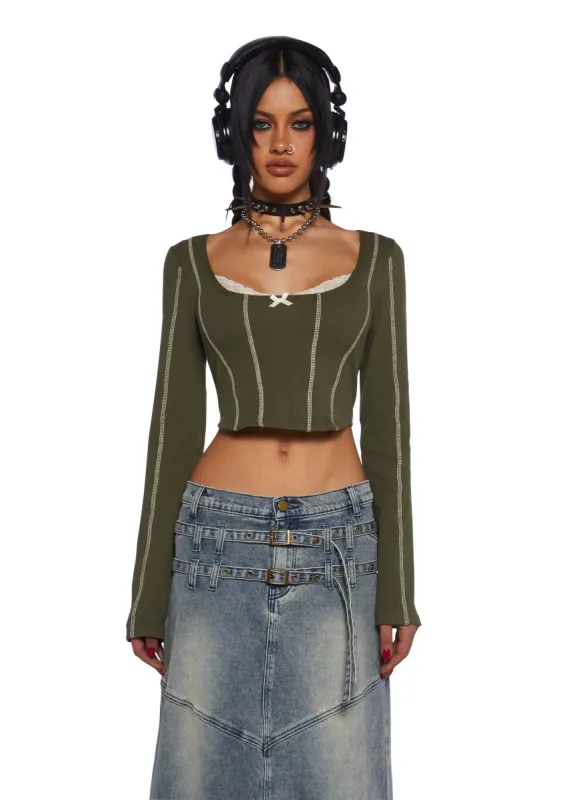 Journaling Thoughts Long Sleeve Top sold by Dolls Kill