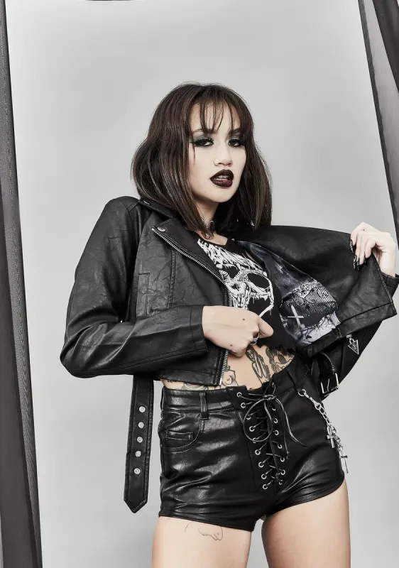 Give You Hell Moto Jacket sold by Dolls Kill