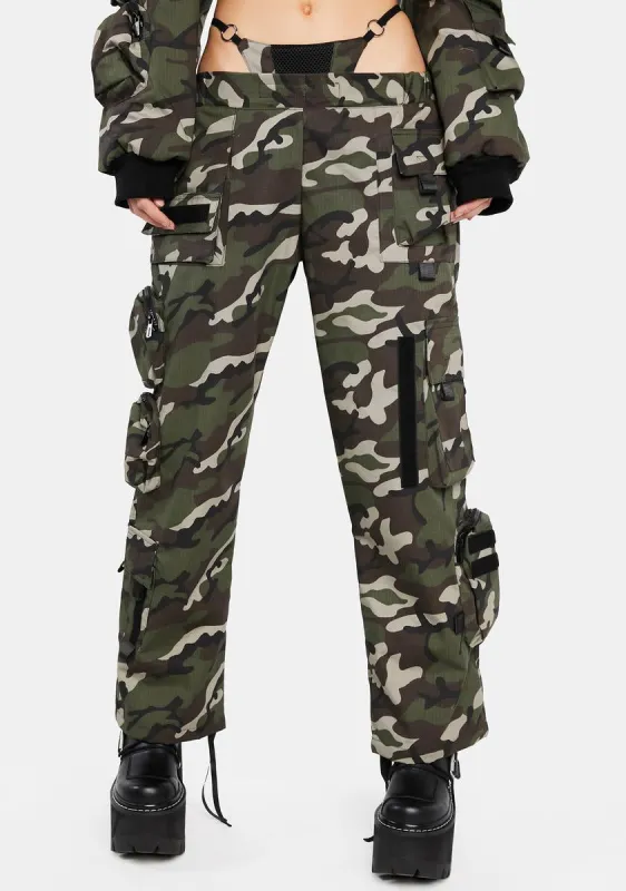 Camo Tactical Pants With Detachable Panty sold by Dolls Kill