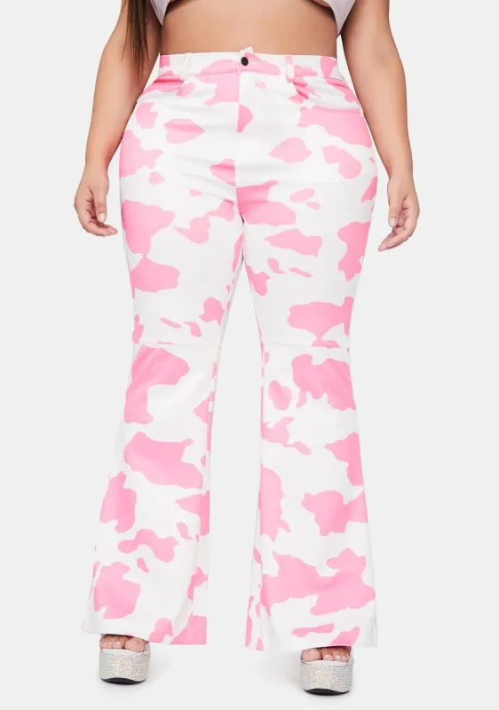 Lady Love Everything's A1 Cow Print Pants sold by Dolls Kill