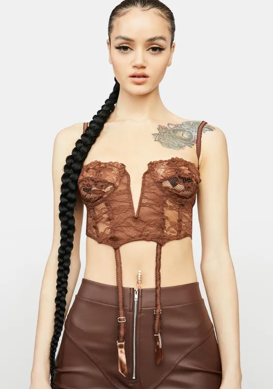 Catch My Attention Lace Corset Top sold by Dolls Kill