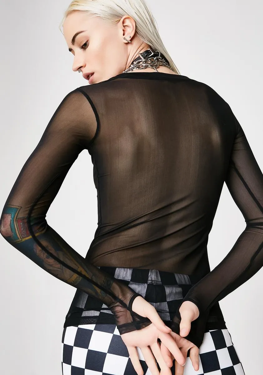 Rebel Yell Mesh Top sold by Dolls Kill product image thumbnail 4