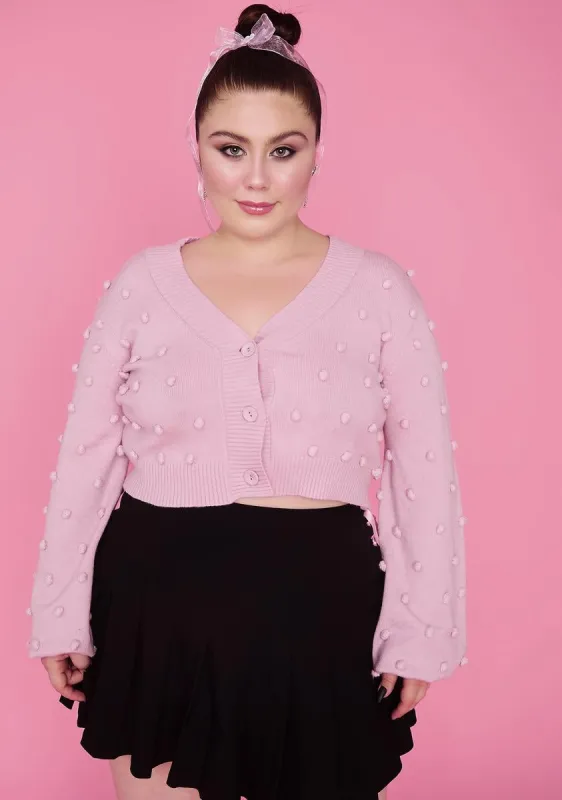 Bb Dance With Me Pom Pom Cardigan sold by Dolls Kill