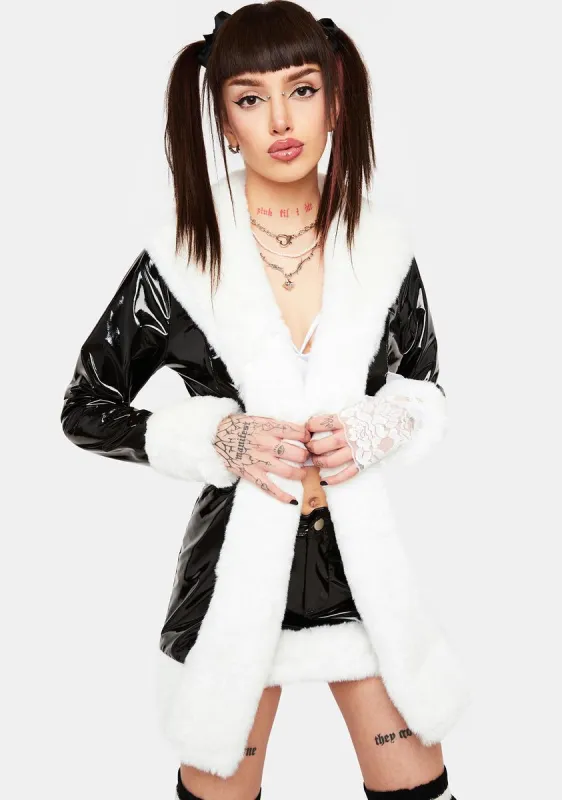 Work Of Fiction Fur Trim Jacket sold by Dolls Kill