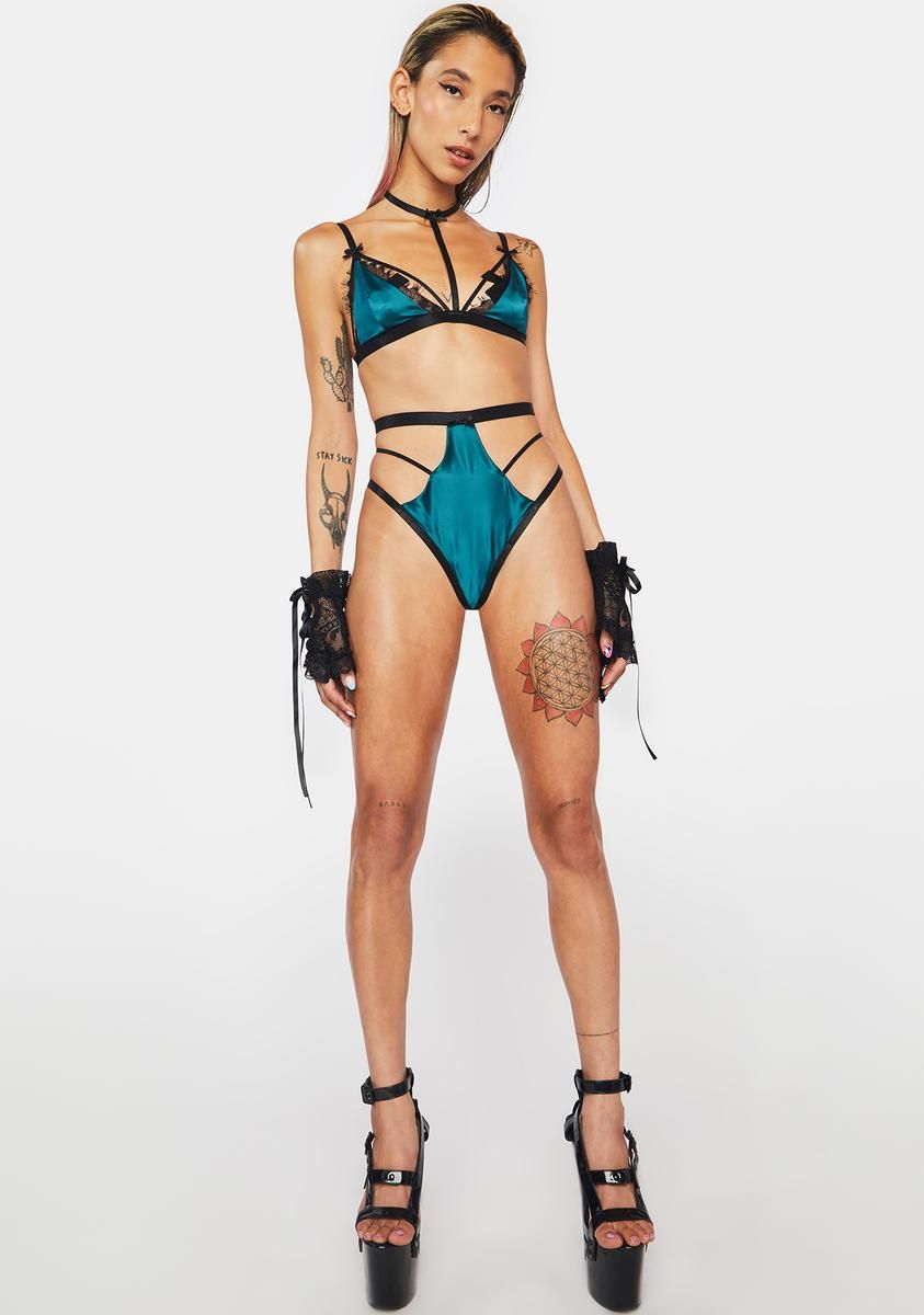 Did It To 'Em Lingerie Set sold by Dolls Kill product image thumbnail 3