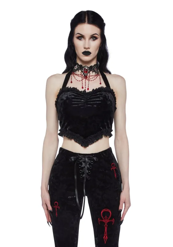 Immortal Temptation Halter Top sold by Dolls Kill