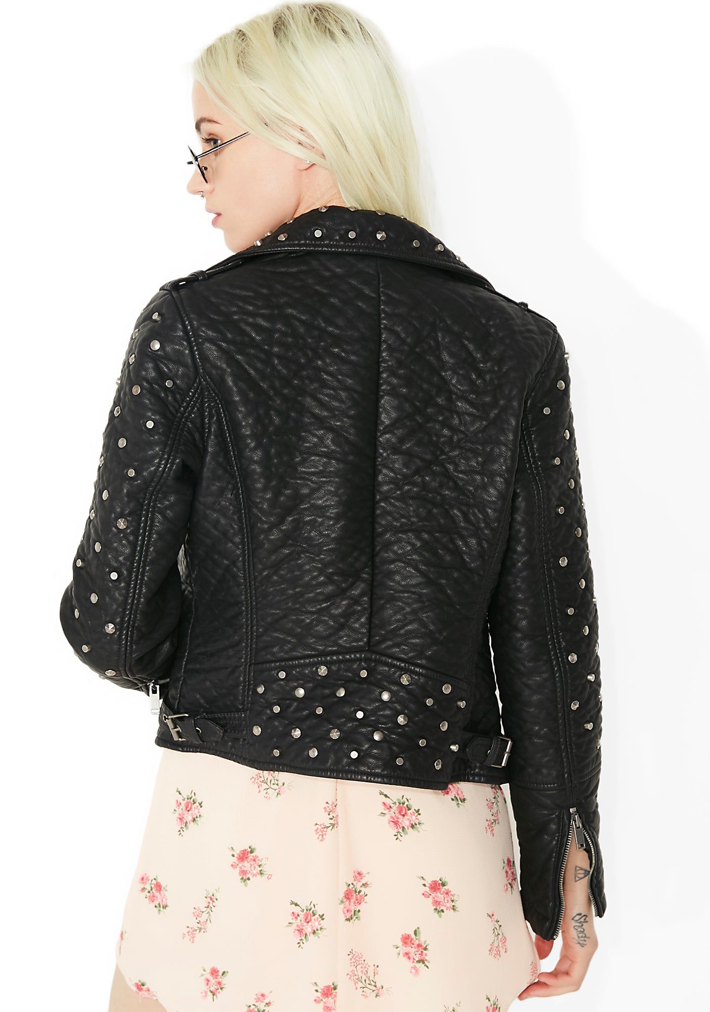On The Edge Studded Moto Jacket sold by Dolls Kill product image thumbnail 5