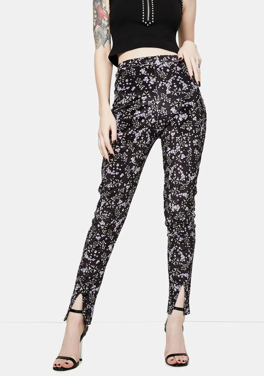 Brianna Floral Skinny Pants sold by Dolls Kill