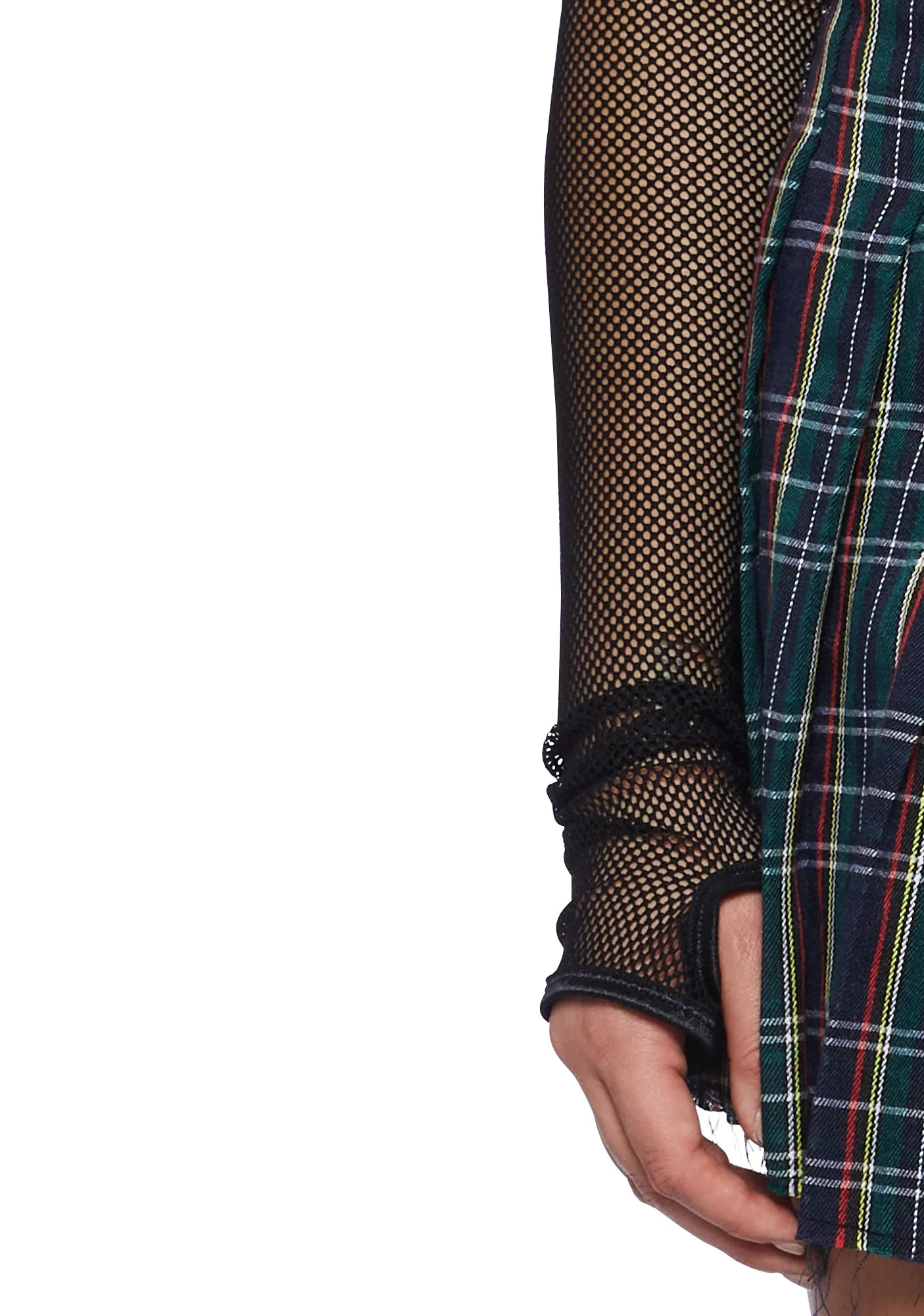 Plus See Thru Me Fishnet Top - Black sold by Dolls Kill product image thumbnail 5