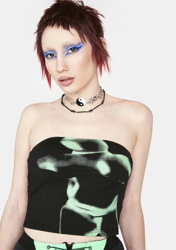 Heightened Senses Graphic Tube Top sold by Dolls Kill