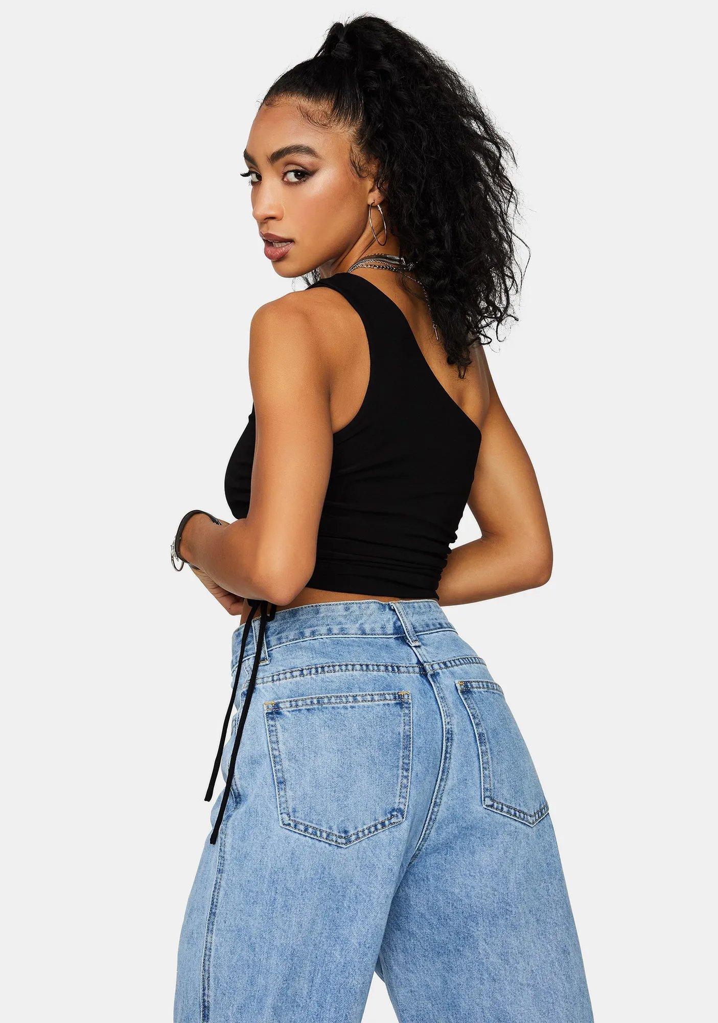 Sassy Sweet Talker Shoulder Crop Top sold by Dolls Kill product image thumbnail 4