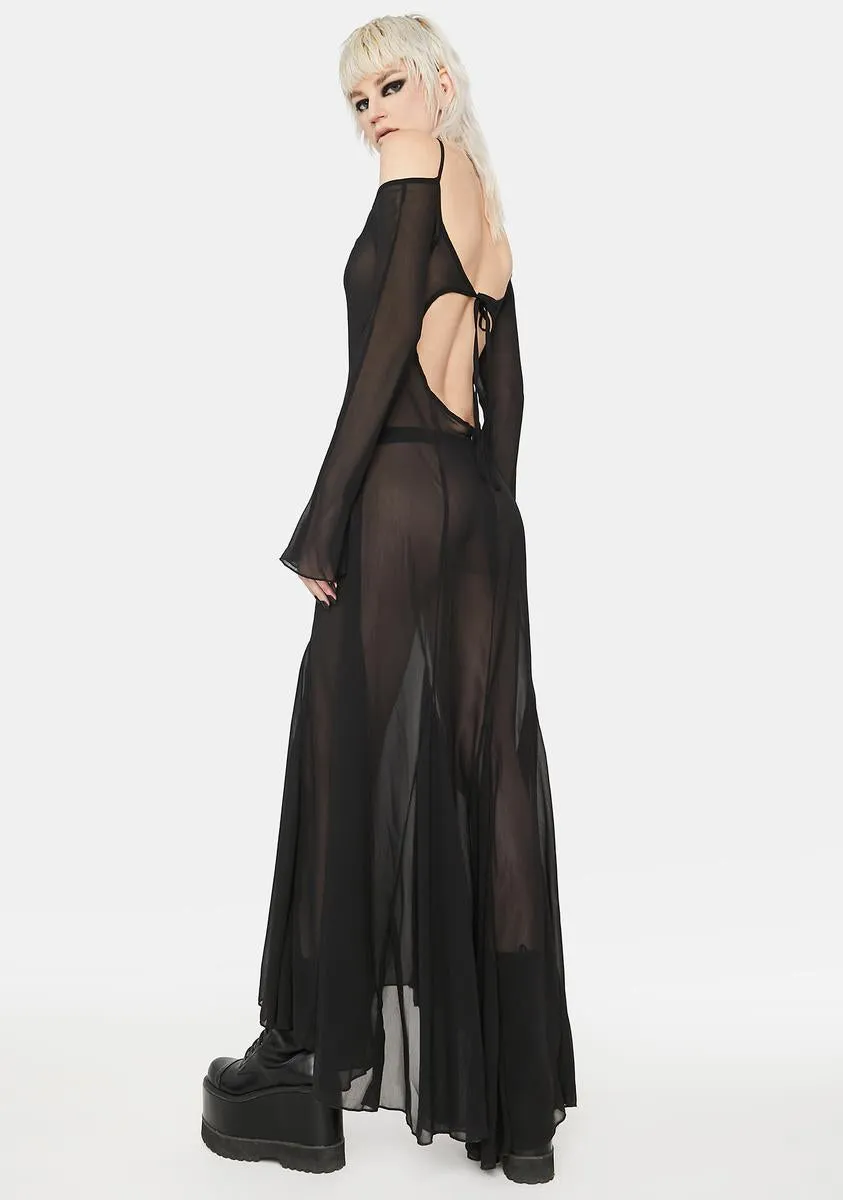 Blackout Leave You Wondering Maxi Dress sold by Dolls Kill product image thumbnail 3