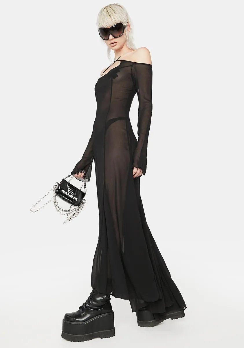 Blackout Leave You Wondering Maxi Dress sold by Dolls Kill product image thumbnail 4