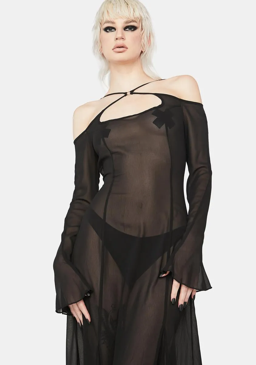 Blackout Leave You Wondering Maxi Dress sold by Dolls Kill