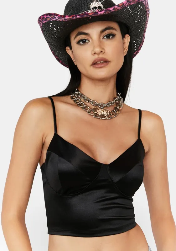 Bad Parting Shots Satin Tank sold by Dolls Kill