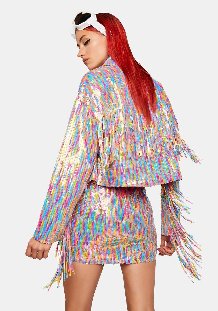 Prism Made To Dream Sequin Jacket sold by Dolls Kill product image thumbnail 4