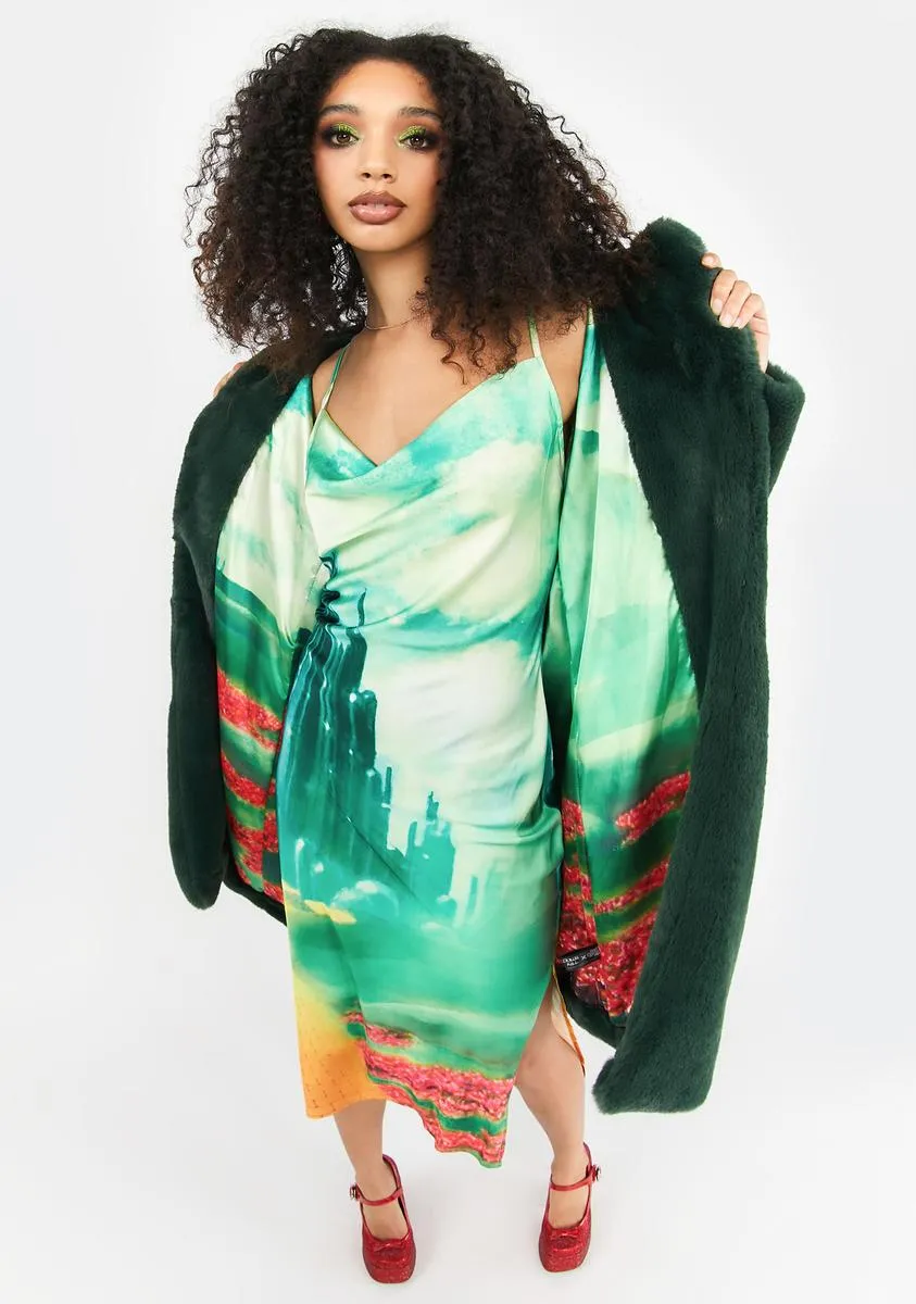 City Of Emeralds Faux Fur Coat sold by Dolls Kill product image thumbnail 4