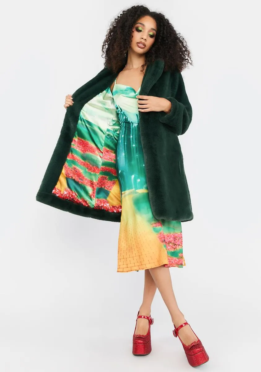 City Of Emeralds Faux Fur Coat sold by Dolls Kill product image thumbnail 2