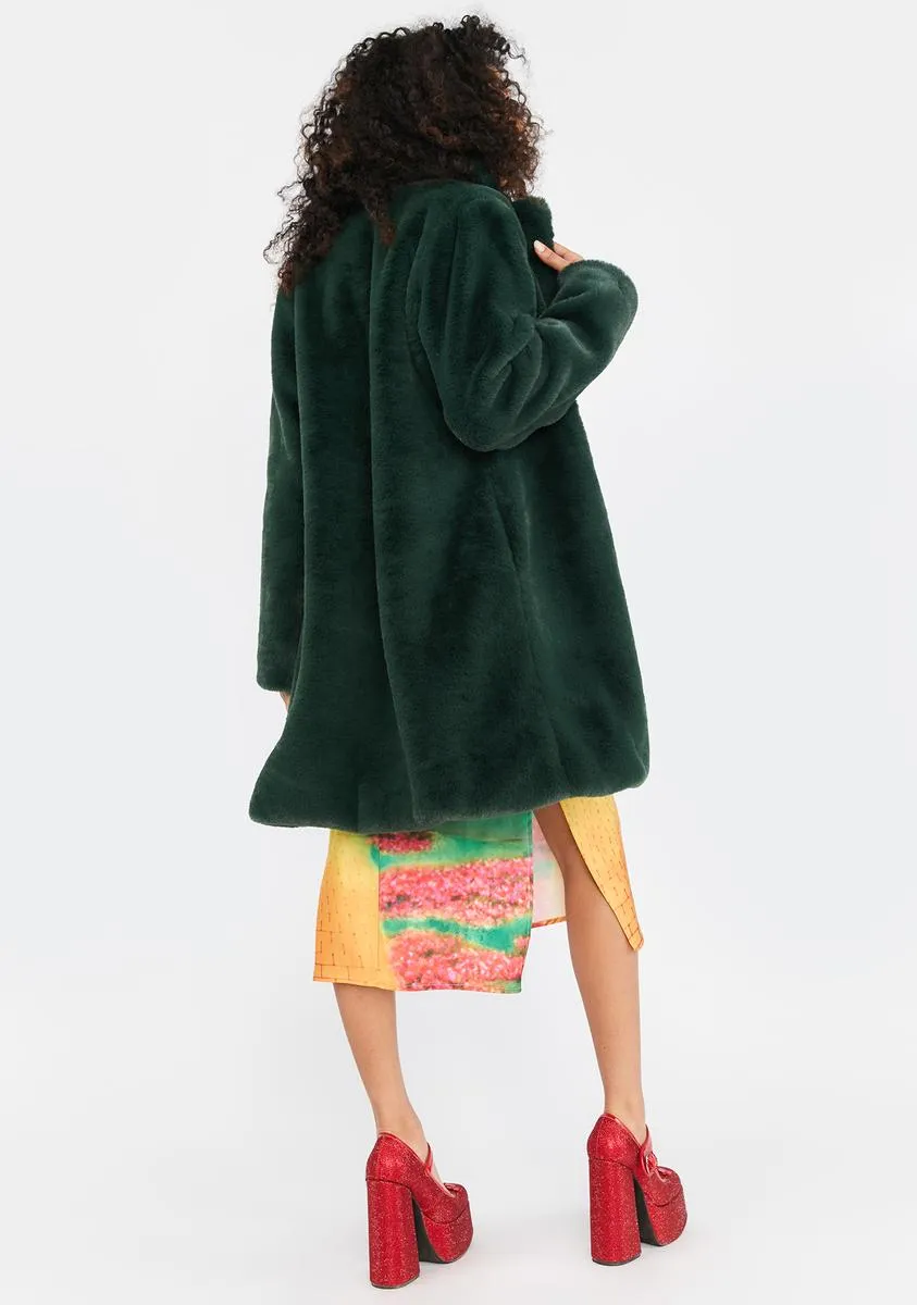 City Of Emeralds Faux Fur Coat sold by Dolls Kill product image thumbnail 5