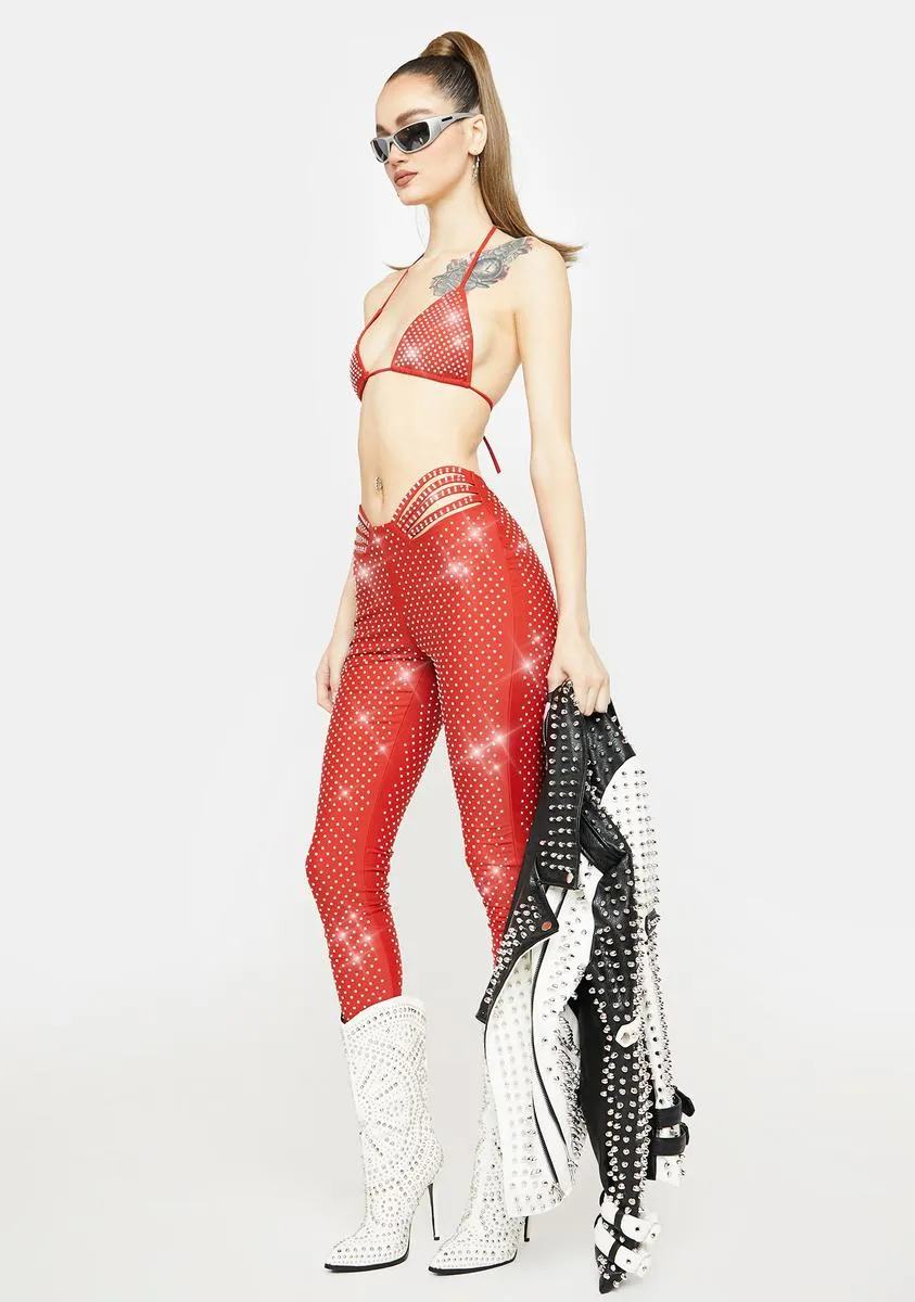 Ruby Shining Moment Rhinestone Pants Set sold by Dolls Kill product image thumbnail 4