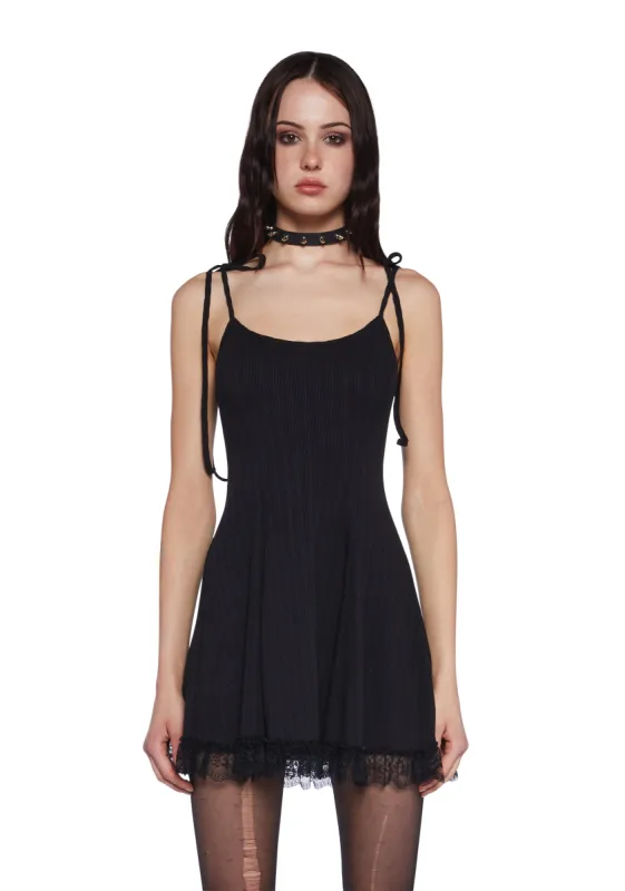 Without A Care Fit N' Flare Dress - Black sold by Dolls Kill