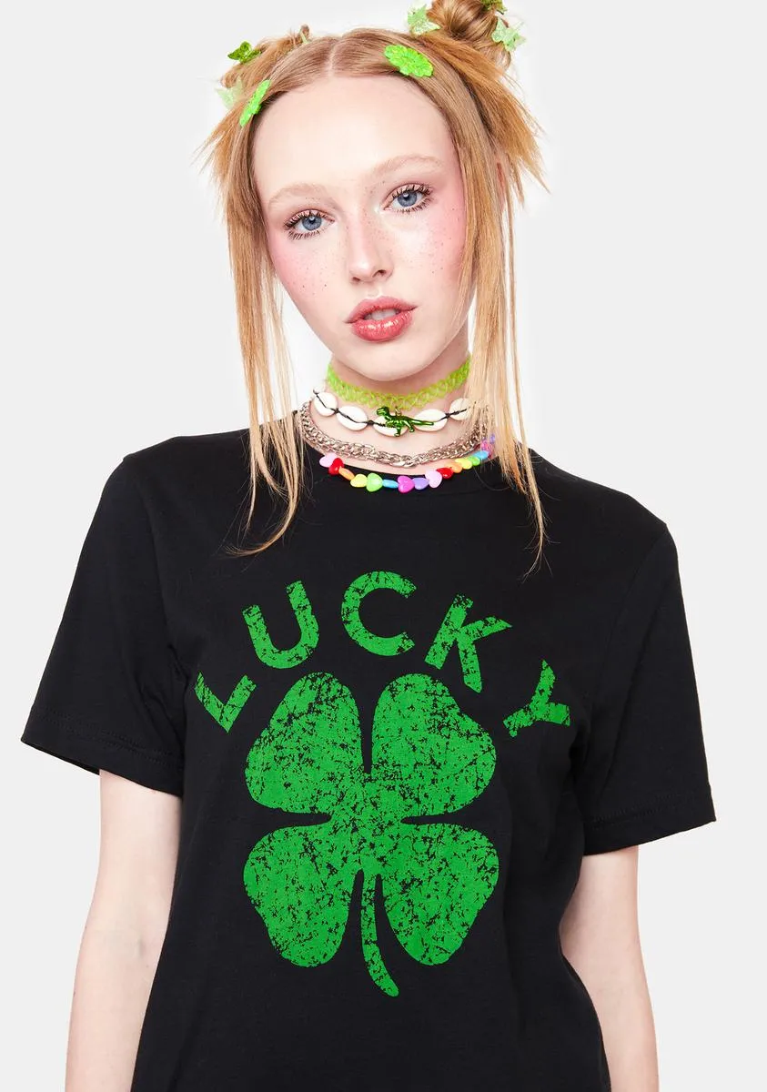 Lucky Streak Clover Graphic Tee sold by Dolls Kill