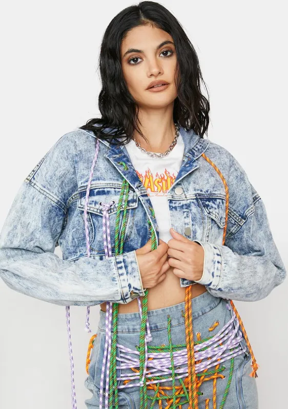 Comeback Kid Lace Up Jacket sold by Dolls Kill