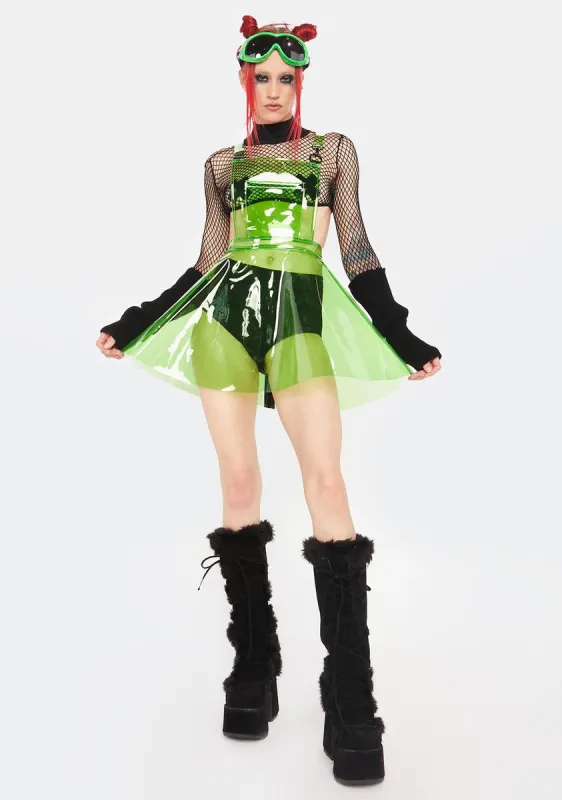 Go Gurl Green Overall Dress sold by Dolls Kill