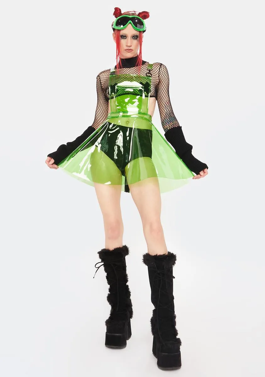 Go Gurl Green Overall Dress sold by Dolls Kill