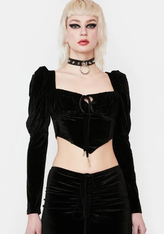 On Board Velvet Skirt Set sold by Dolls Kill