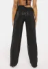 Drape Sequin Black Sanju Trousers sold by Dolls Kill