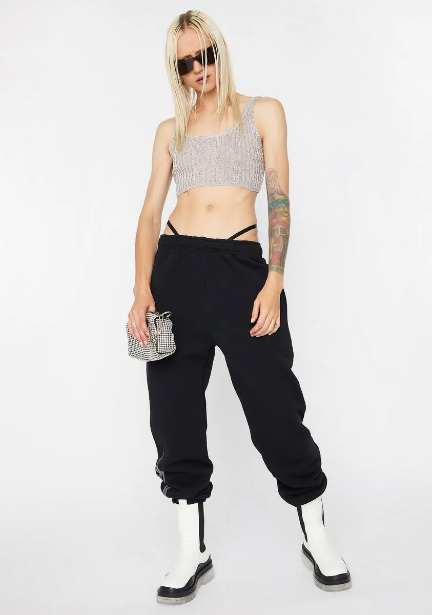Chrome Flash Forward Knit Crop Top sold by Dolls Kill product image thumbnail 3